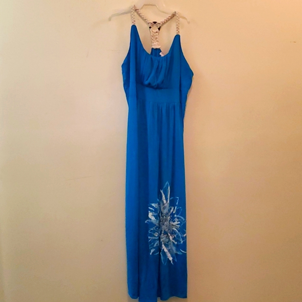 Teal Flower Decal Rope Strap Maxi